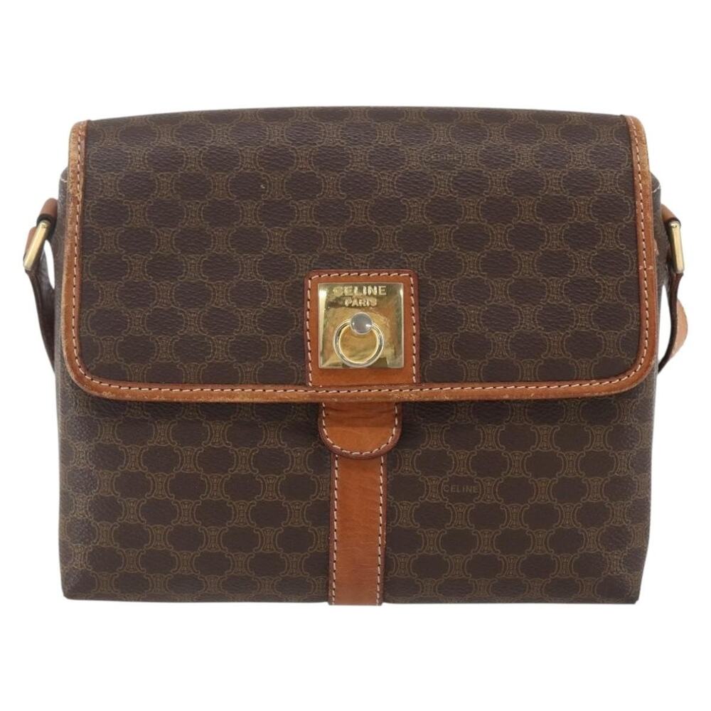 Celine Macadam Shoulder Bag Brown